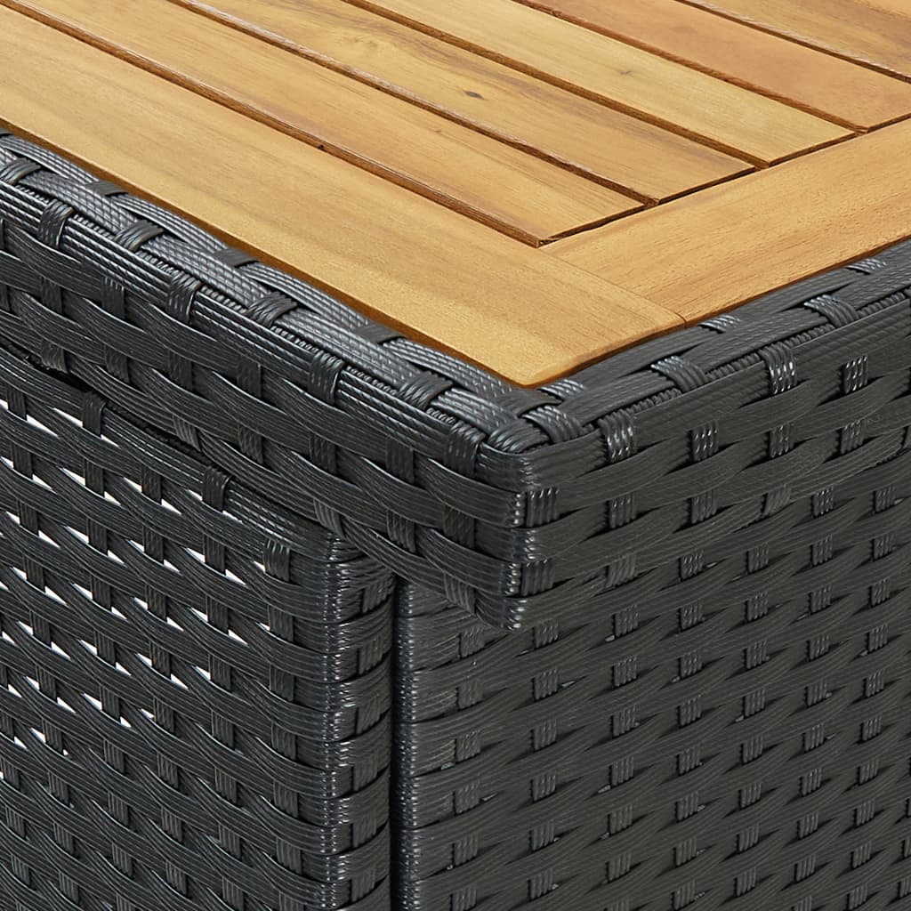 Set da Bar 3 pz in Polyrattan Nero - homemem39