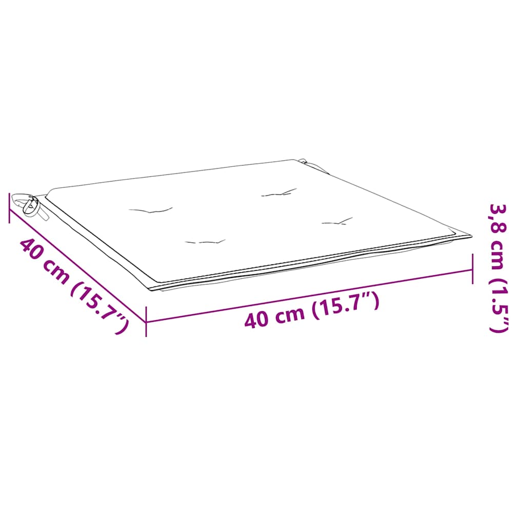Cuscini per Sedia 2 pz Antracite 40x40x4 cm in Tessuto Oxford - homemem39