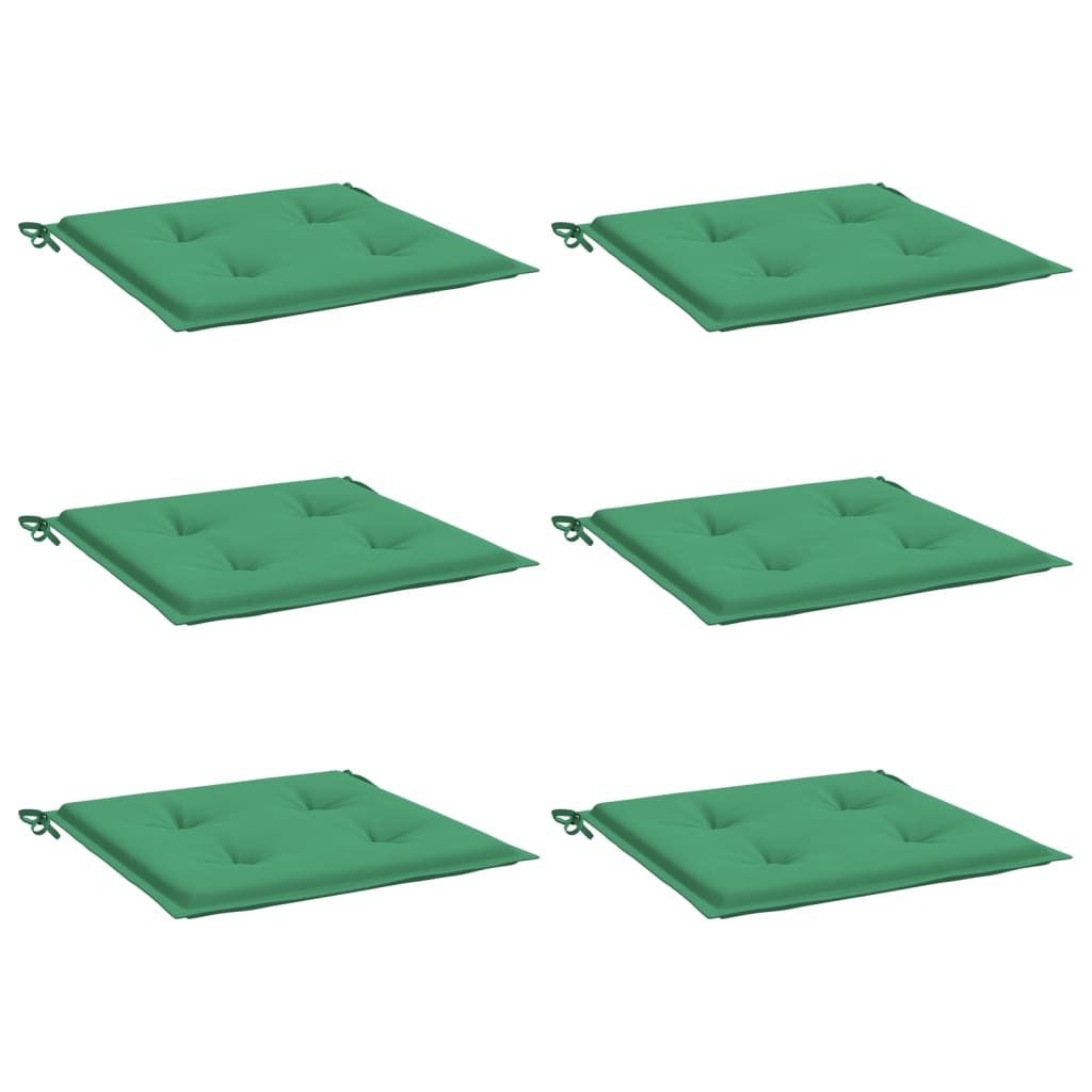 Cuscini per Sedia 6 pz Verdi 50x50x3 cm in Tessuto Oxford - homemem39