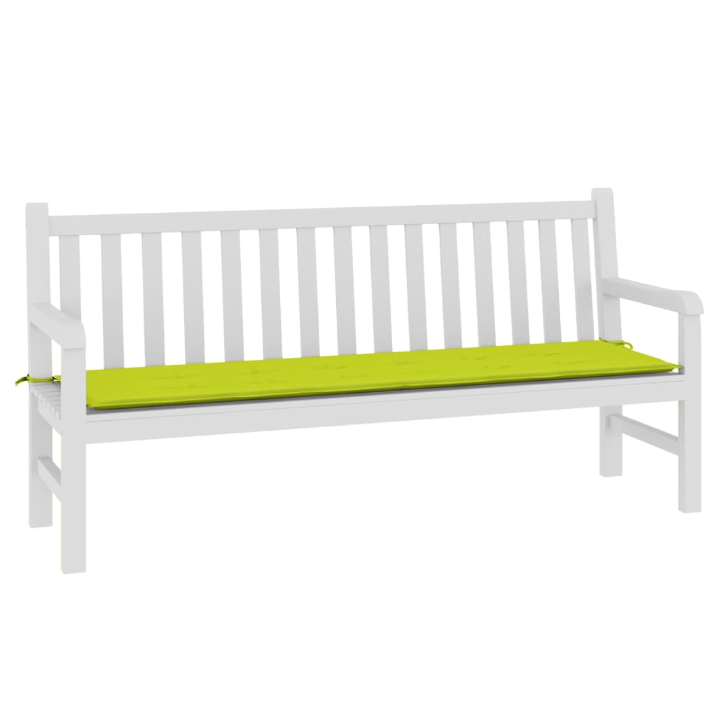 Cuscino per Panca Verde Brillante 180x50x3 cm in Tessuto Oxford - homemem39