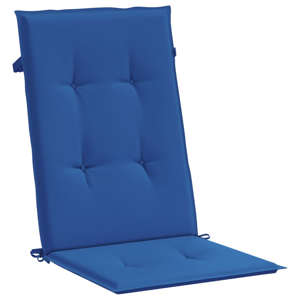 Cuscini per Sedie 4 pz Blu Reale 120x50x3 cm in Tessuto - homemem39