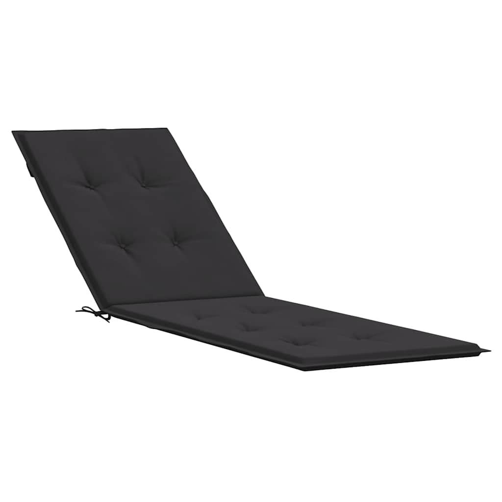 Cuscino per Sdraio Nero (75+105)x50x4 cm - homemem39