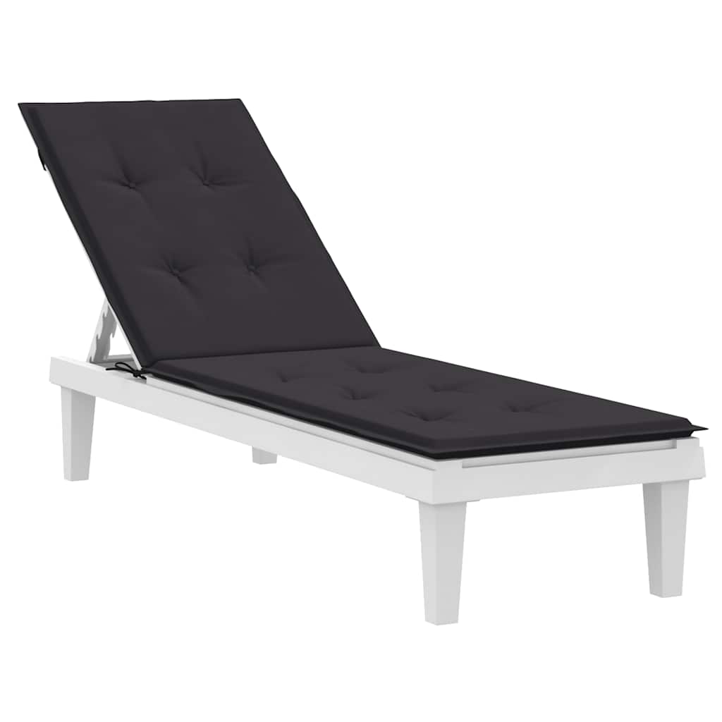 Cuscino per Sdraio Nero (75+105)x50x4 cm - homemem39