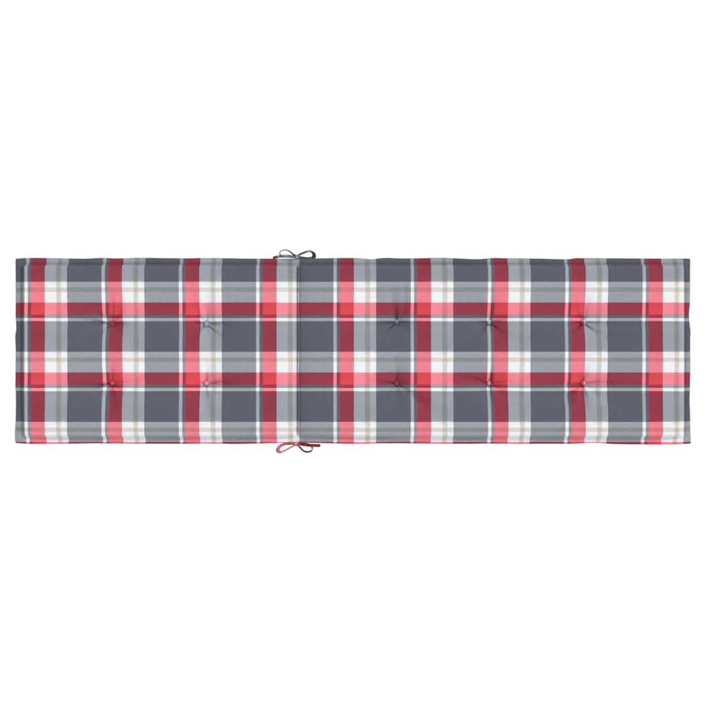 Cuscino per Sdraio Rosso a Quadri (75+105)x50x4 cm - homemem39