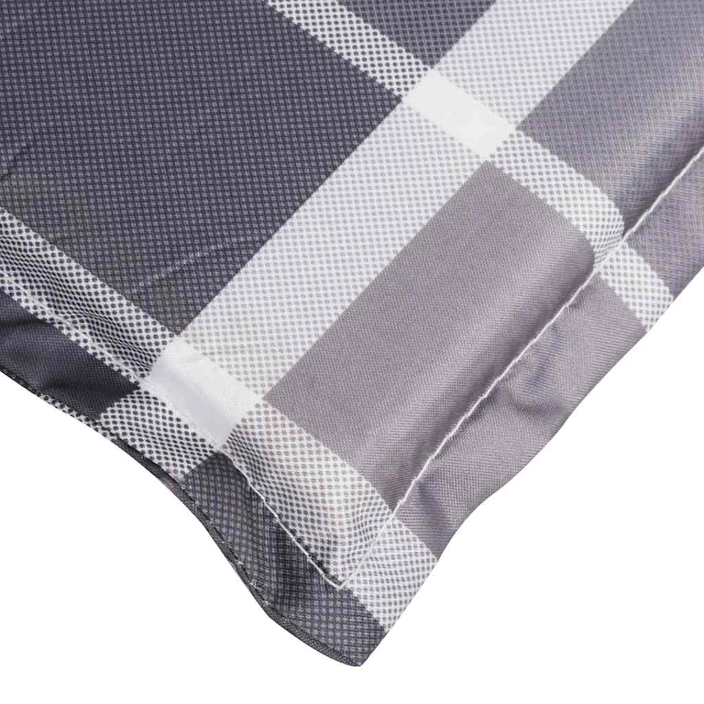 Cuscino per Sedia a Sdraio Grigio a Quadri (75+105)x50x4 cm - homemem39
