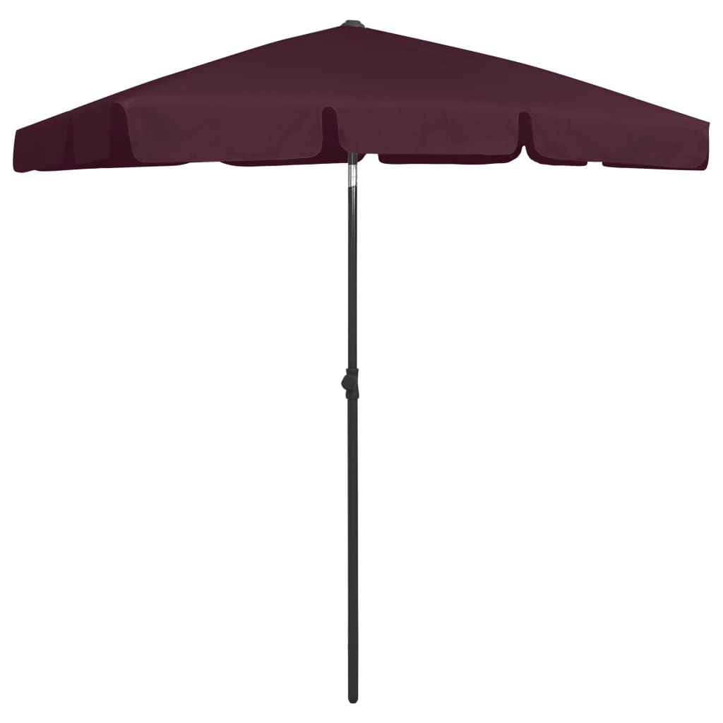 Ombrellone da Spiaggia Rosso Bordò 180x120 cm - homemem39