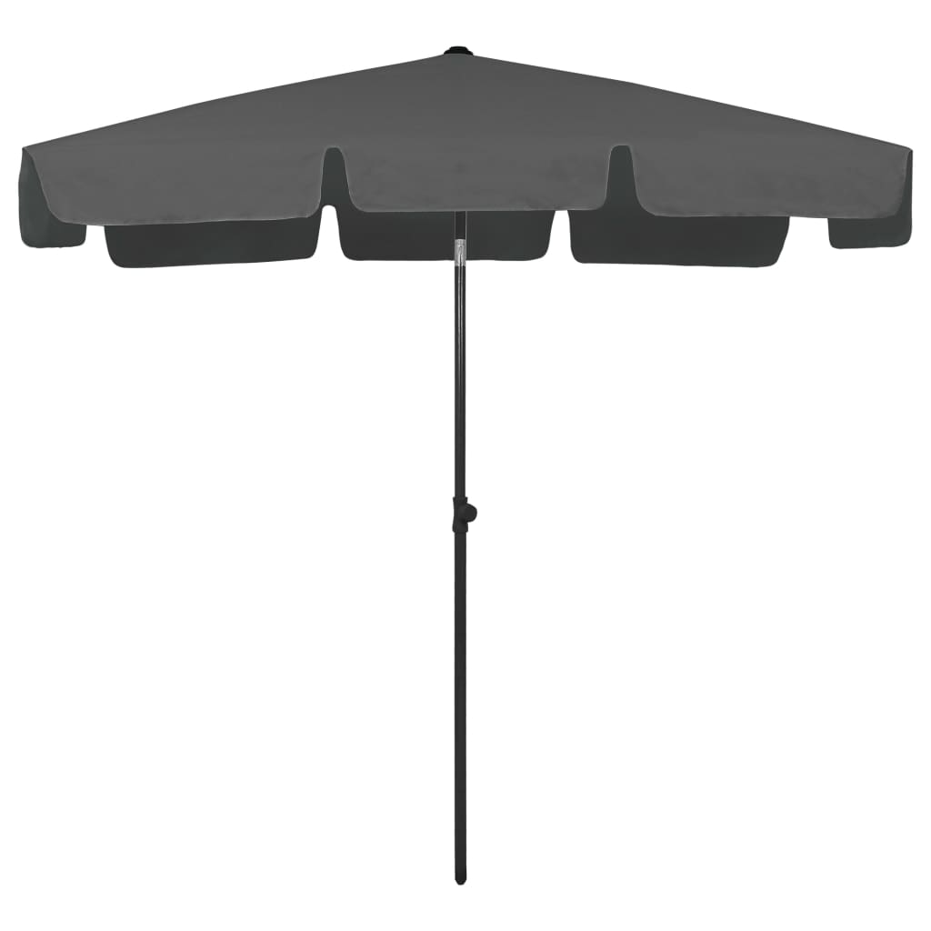 Ombrellone da Spiaggia Antracite 200x125 cm - homemem39