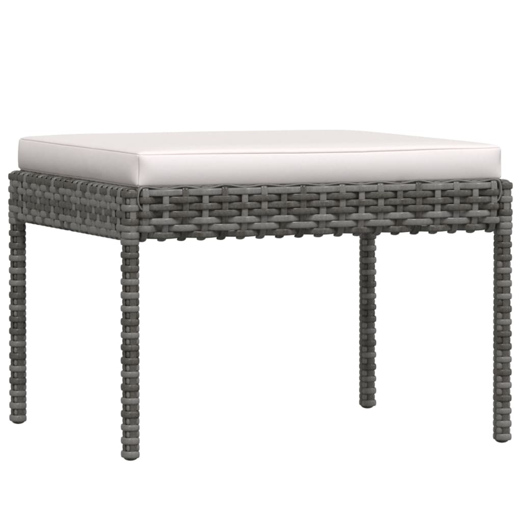 6-piece Garden Sofa Set with Gray Polyrattan Cushions