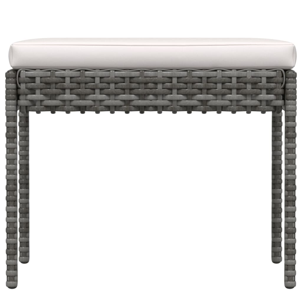 6-piece Garden Sofa Set with Gray Polyrattan Cushions