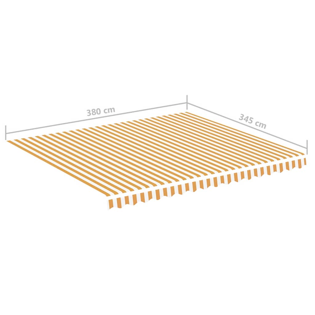 Tessuto di Ricambio per Tenda da Sole Giallo e Bianco 4x3,5 m | homemem39