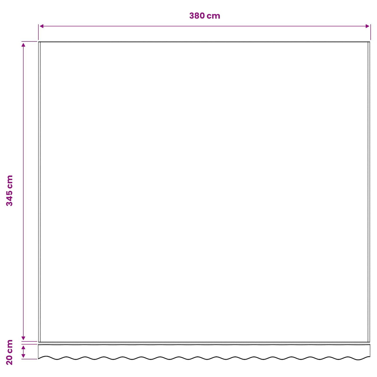 Tessuto di Ricambio per Tenda da Sole Giallo e Bianco 400x350cm