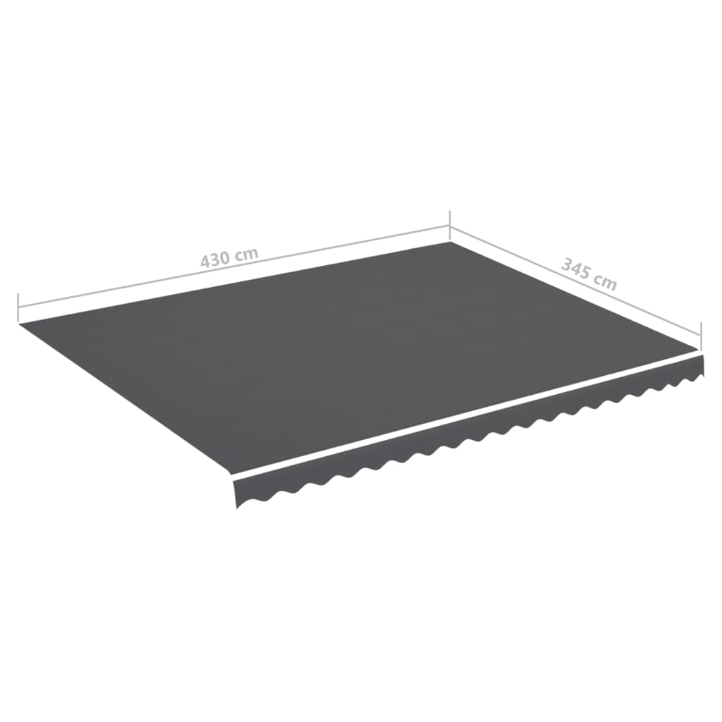 Tessuto di Ricambio per Tenda da Sole Antracite 4,5x3,5 m Poliestere | homemem39