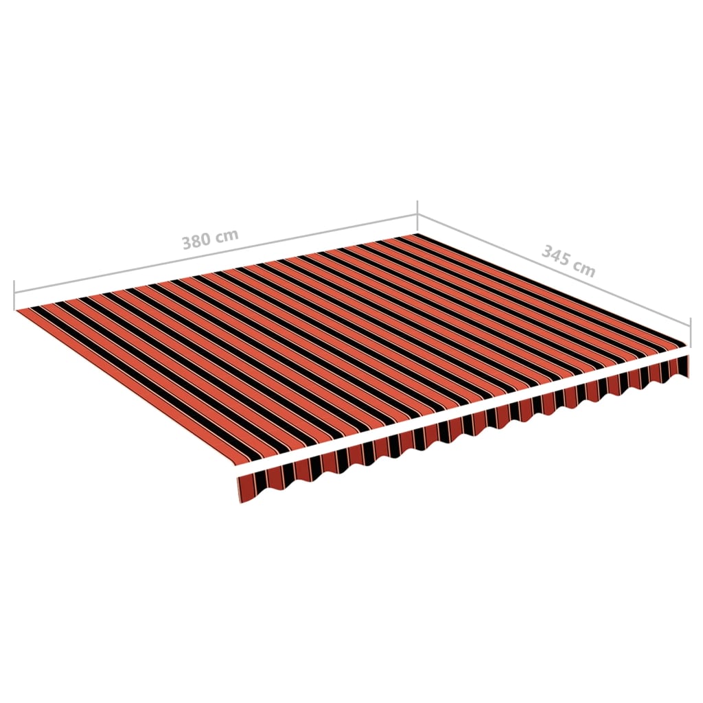 Tessuto di Ricambio Tenda da Sole Arancione e Marrone 4x3,5 m | homemem39