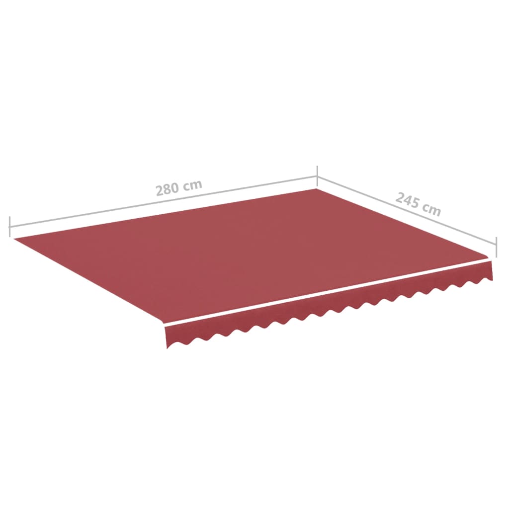 Tessuto di Ricambio per Tenda da Sole Rosso Borgogna 3x2,5 m | homemem39