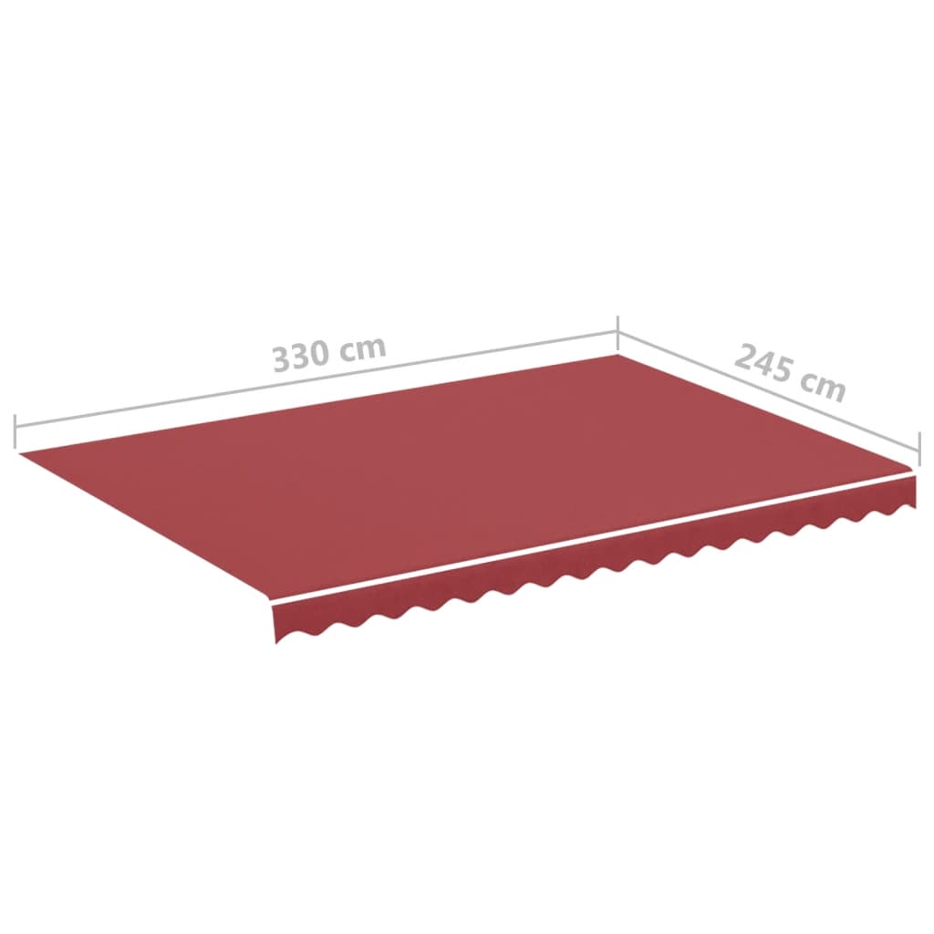Tessuto di Ricambio per Tenda da Sole Rosso Borgogna 3,5x2,5 m | homemem39