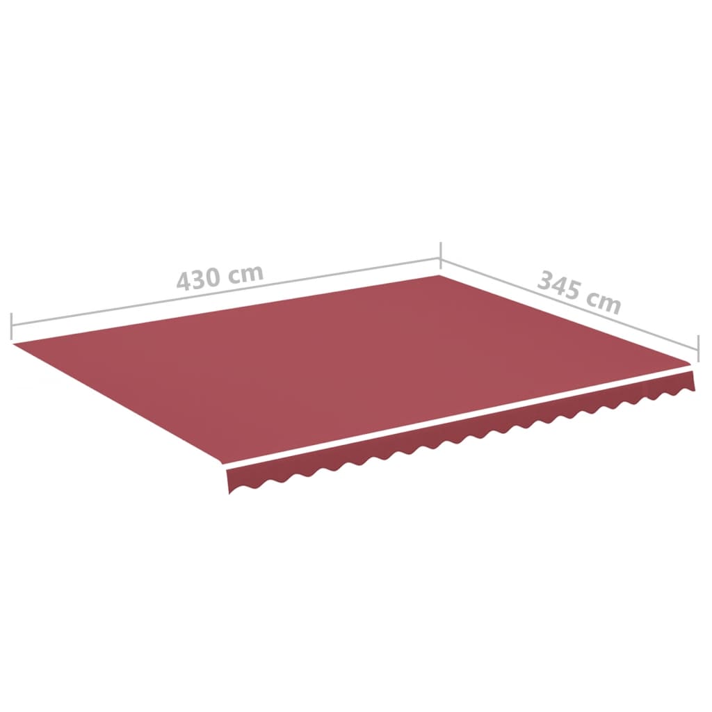 Tessuto di Ricambio per Tenda da Sole Rosso Borgogna 4,5x3,5 m | homemem39