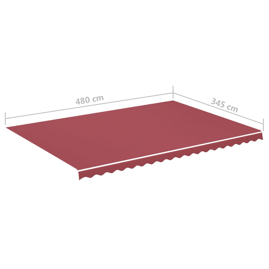 Tessuto di Ricambio per Tenda da Sole Rosso Borgogna 5x3,5 m | homemem39