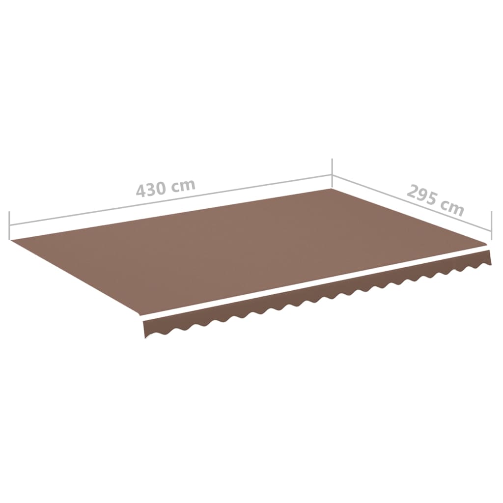 Tessuto di Ricambio per Tenda da Sole Marrone 4,5x3 m Poliestere | homemem39