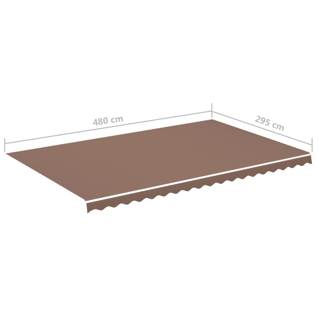 Tessuto di Ricambio per Tenda da Sole Marrone 5x3 m | homemem39