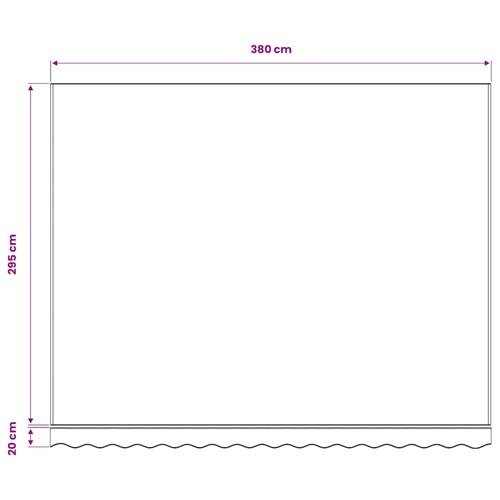 Tessuto di ricambio Tenda da Sole Antracite e Bianco 400x300 cm