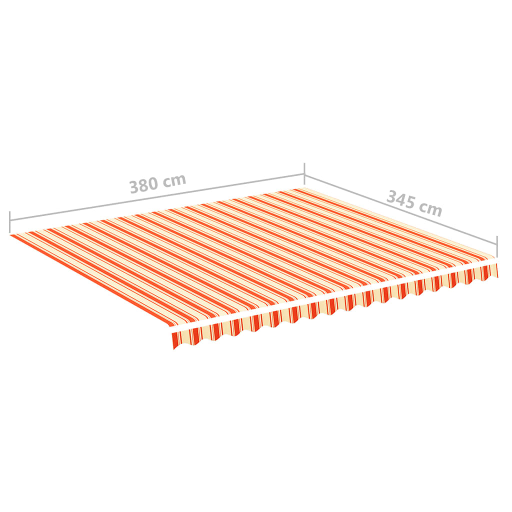 Tessuto di Ricambio per Tenda da Sole Giallo e Arancio 4x3,5 m | homemem39