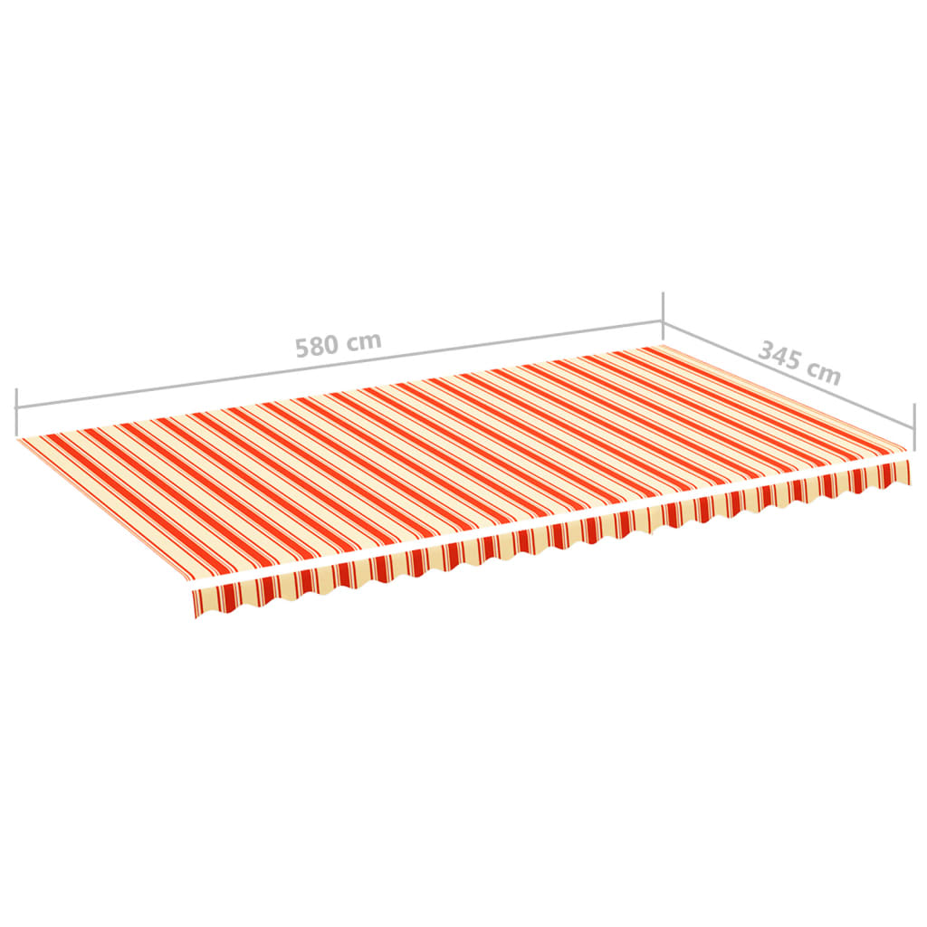 Tessuto di Ricambio per Tenda da Sole Giallo e Arancio 6x3,5 m | homemem39