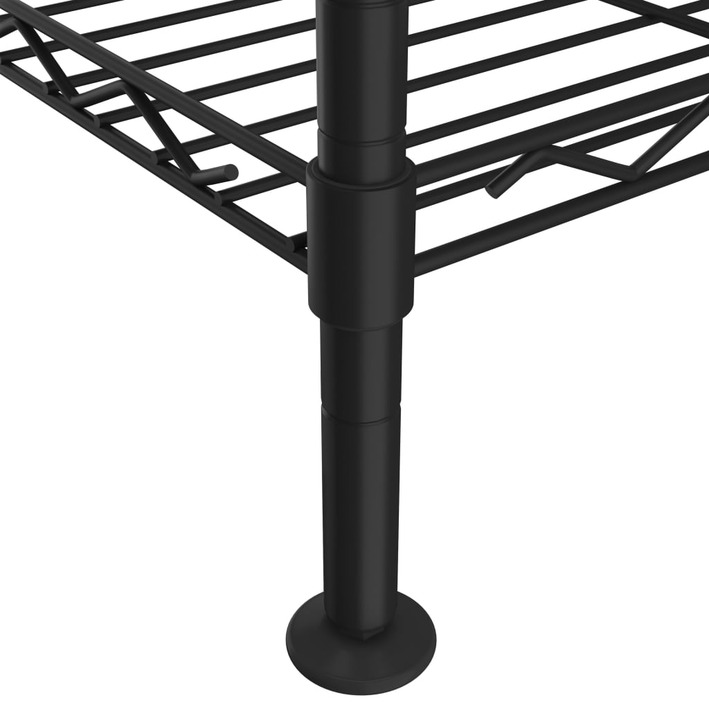 Scaffale a 3 Livelli 60x35x76 cm Nero 150 kg - homemem39