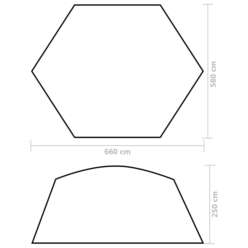 Tenda per Piscina in Tessuto 660x580x250 cm Gialla | homemem39