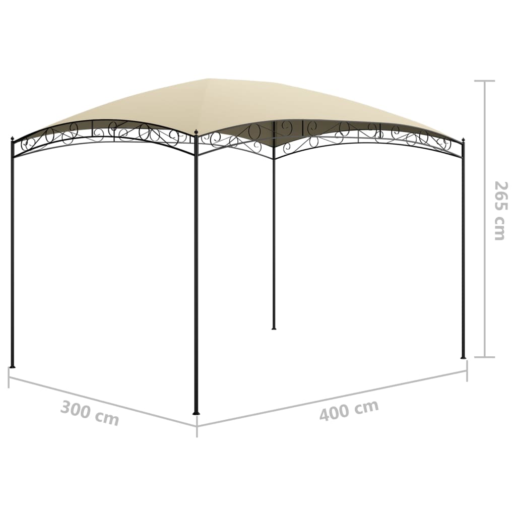 Gazebo 3x4x2,65 m Crema 180 g/m² | homemem39