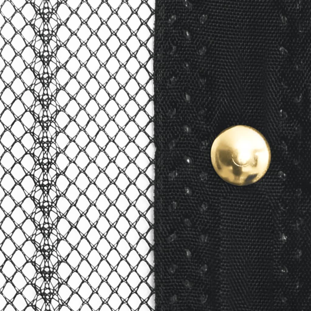 Tende Antimosche 2 pz per Porte con Magneti Nere 220x100 cm - homemem39