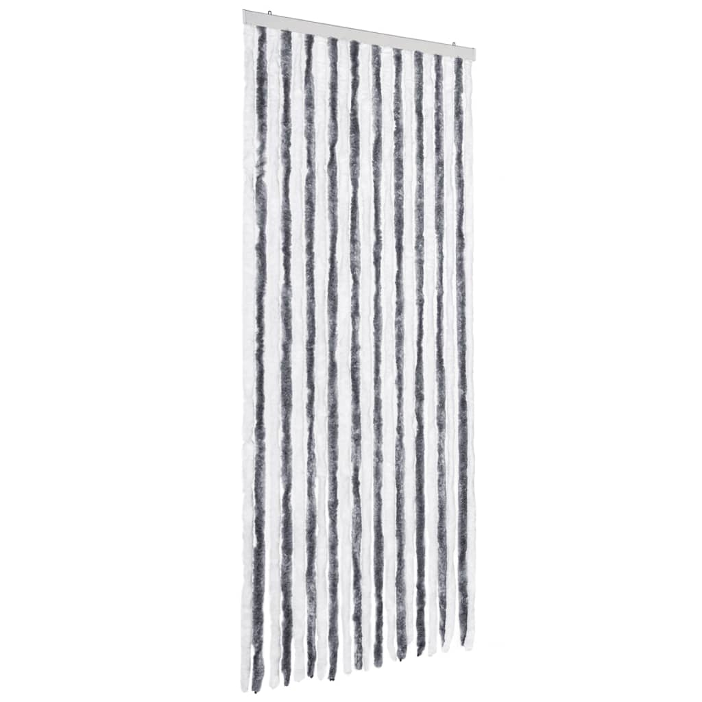 Zanzariera Grigio e Bianco 90x200 cm Ciniglia - homemem39
