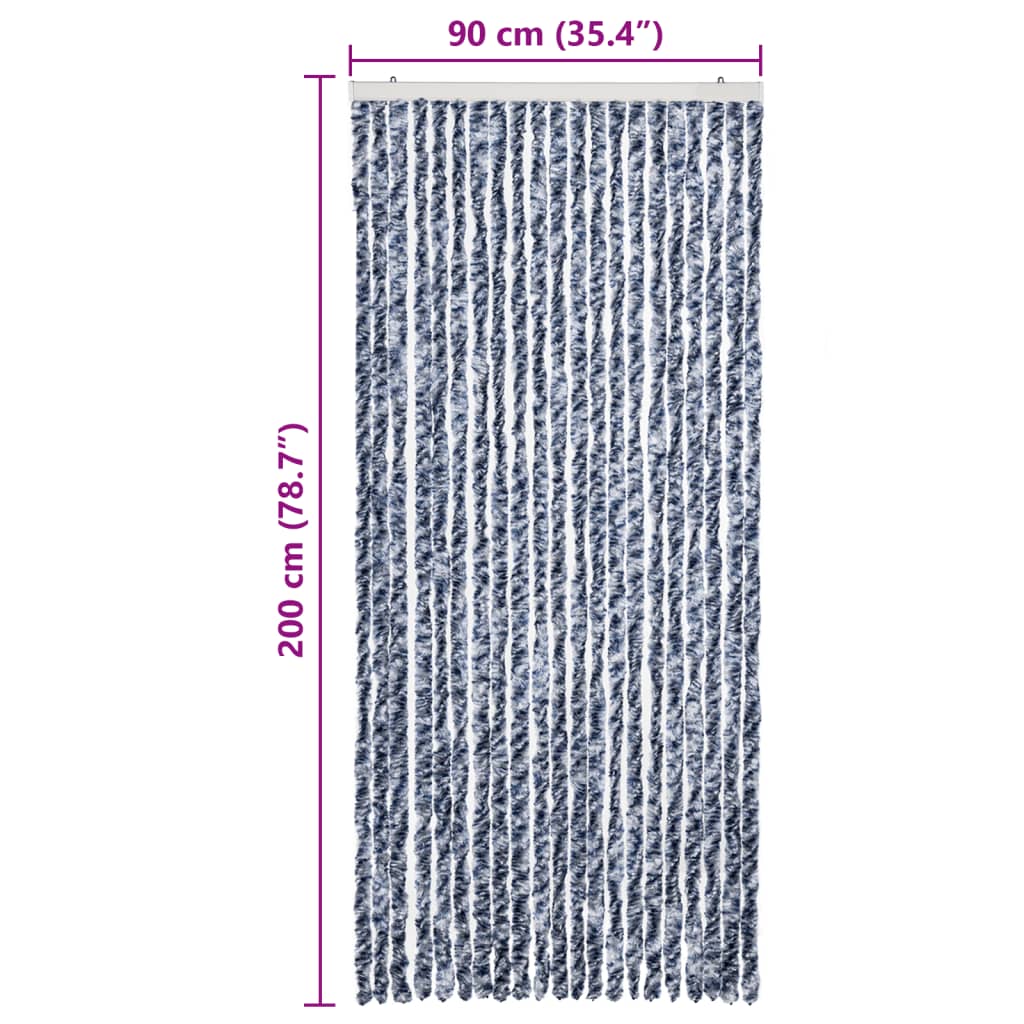 Zanzariera Blu e Bianco 90x200 cm Ciniglia | homemem39