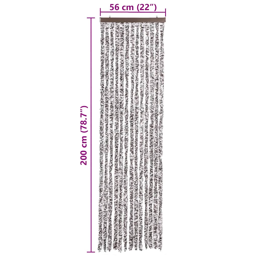 Zanzariera Marrone e Beige 56x200 cm Ciniglia