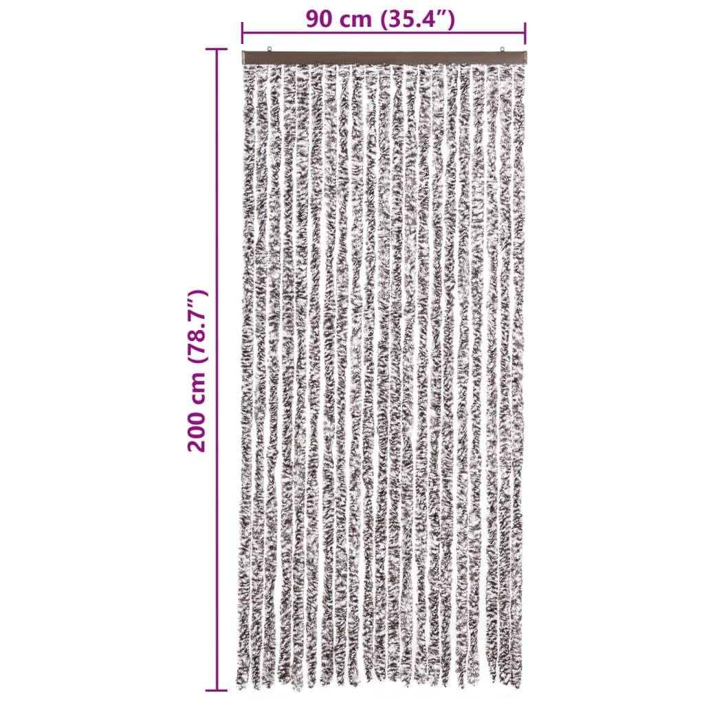 Zanzariera Marrone e Beige 90x200 cm Ciniglia | homemem39