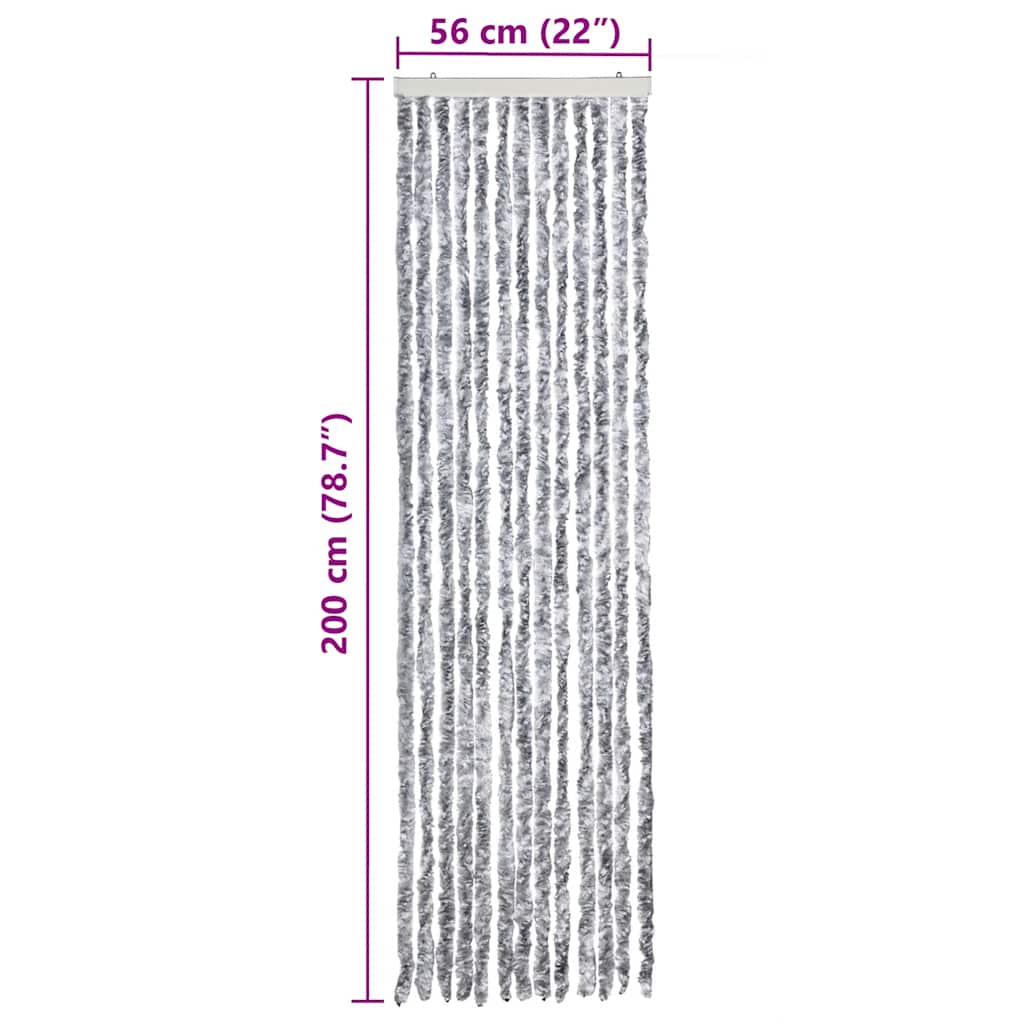 Zanzariera Bianco e Grigio 56x200 cm Ciniglia | homemem39