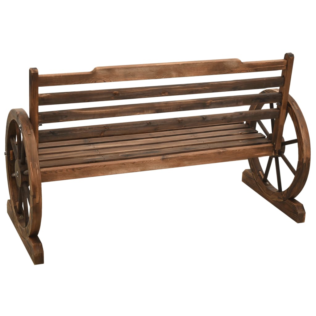 Panchina da Giardino 112 cm in Legno Massello di Abete - homemem39