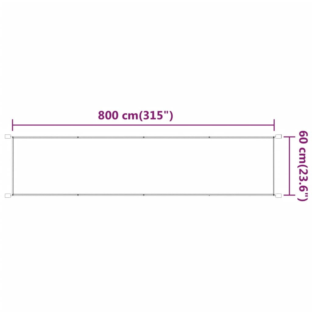 Paravento Verticale Antracite 60x800 cm in Tessuto Oxford - homemem39
