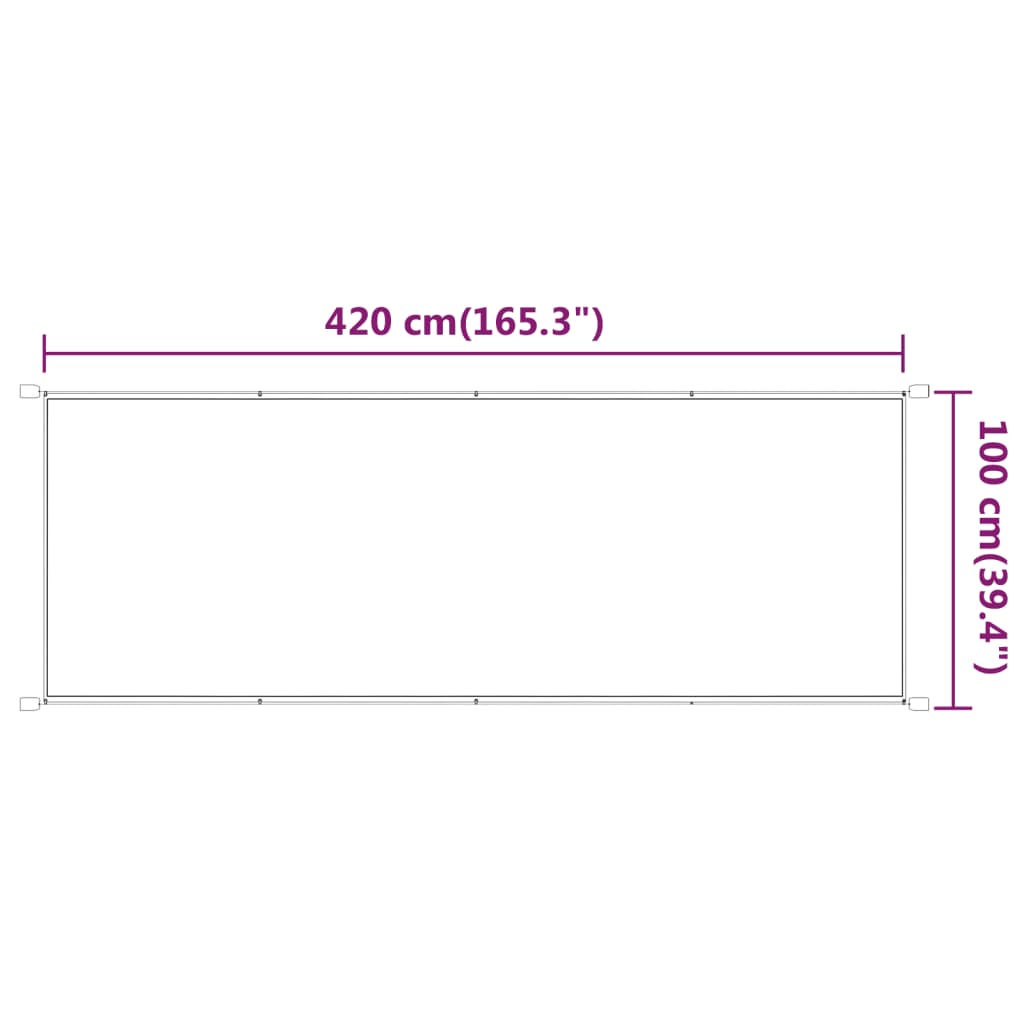 Paravento Verticale Verde Chiaro 100x420 cm in Tessuto Oxford | homemem39