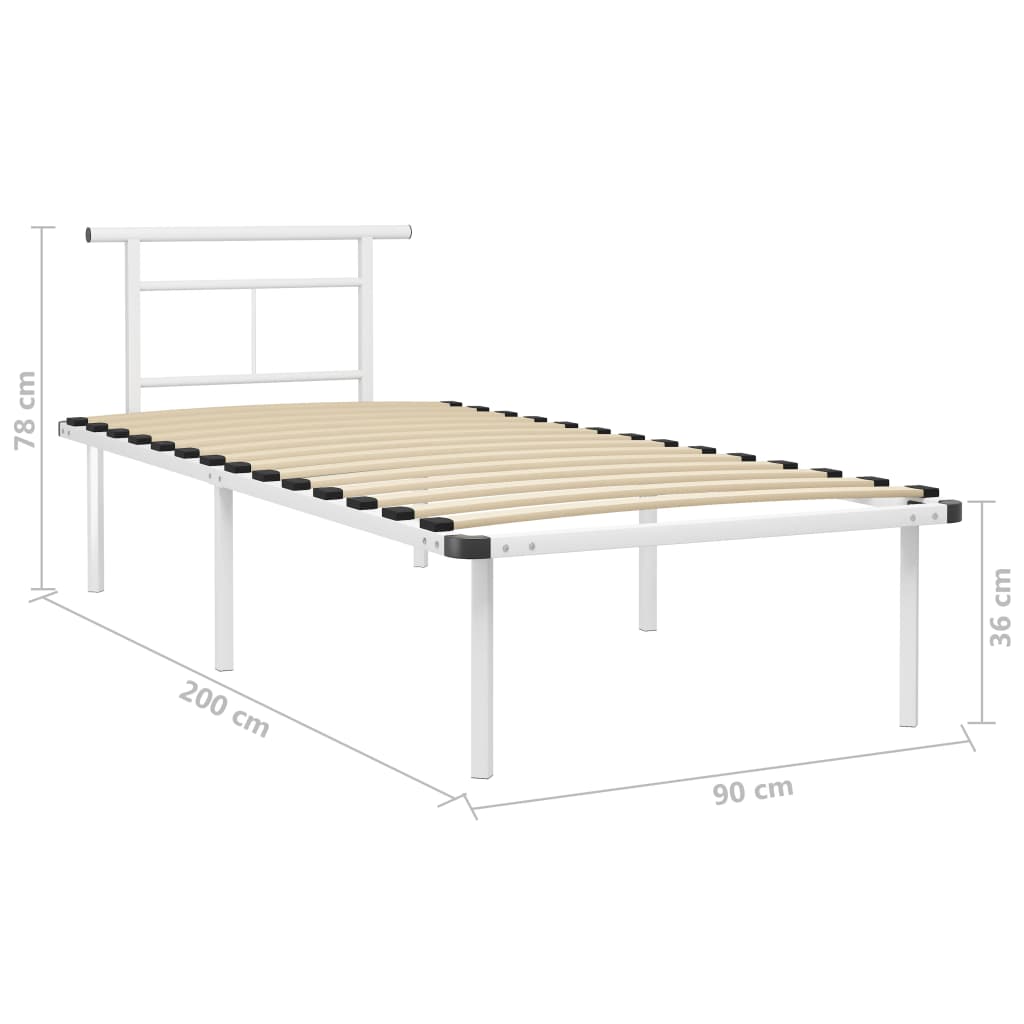 Giroletto Bianco in Metallo 90x200 cm | homemem39