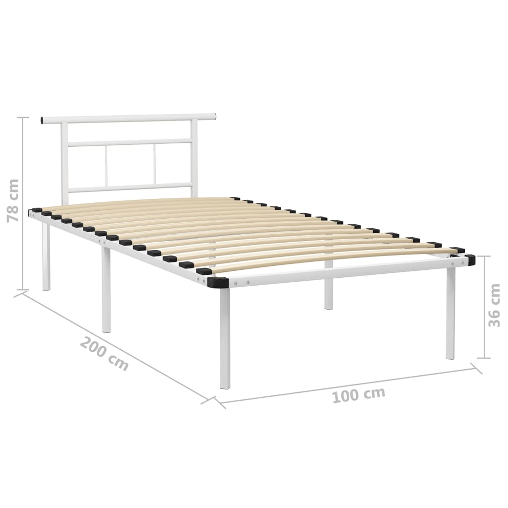 Giroletto Bianco in Metallo 100x200 cm | homemem39