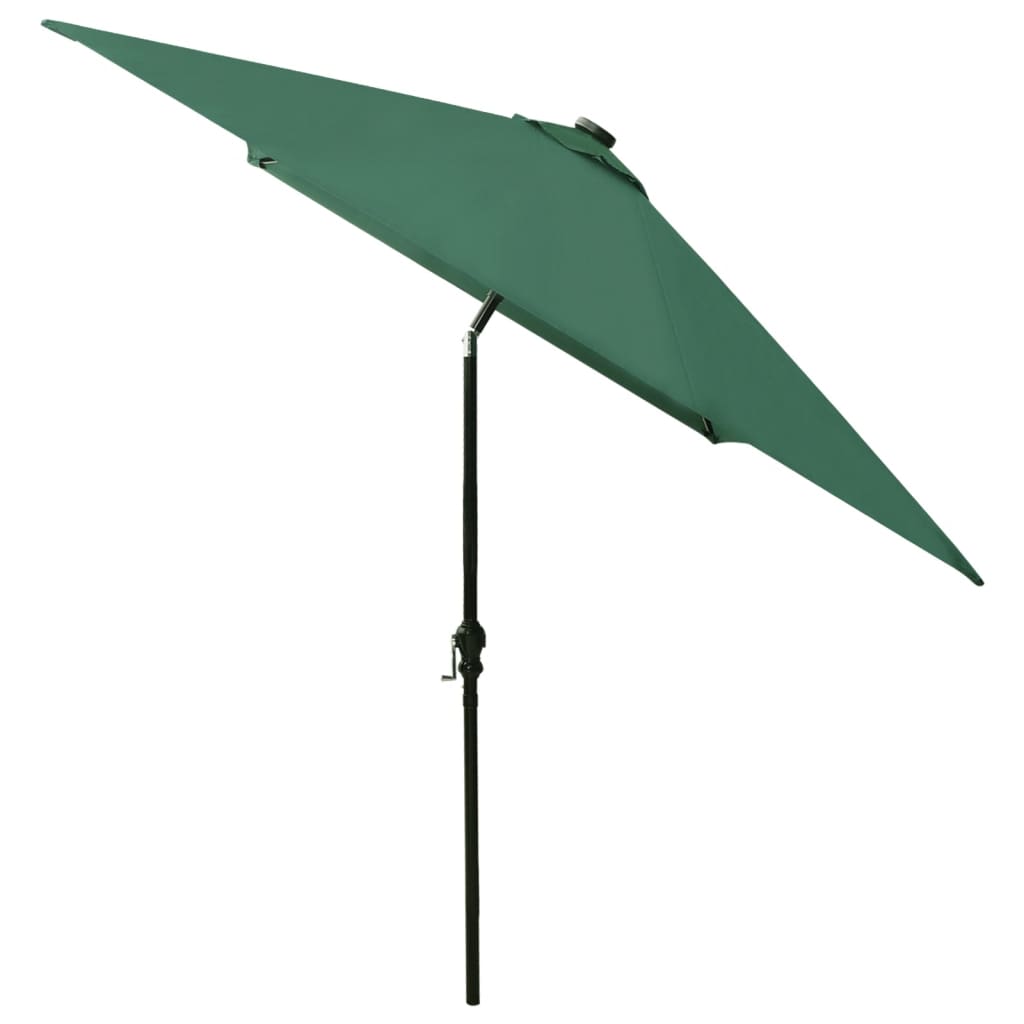 Ombrellone a Sbalzo con Palo in Acciaio e LED Verde 2x3 m - homemem39