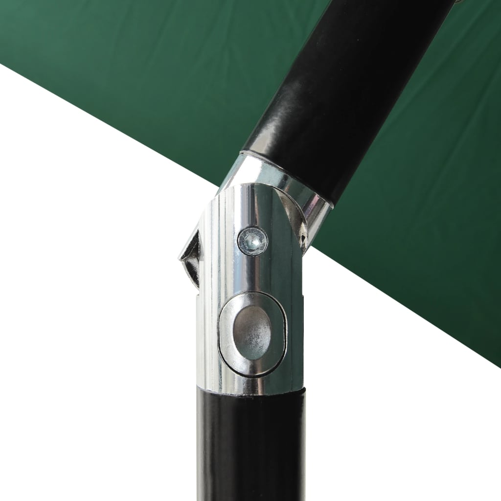 Ombrellone a Sbalzo con Palo in Acciaio e LED Verde 2x3 m - homemem39