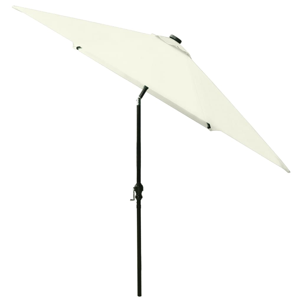 Ombrellone a Sbalzo con Palo in Acciaio e LED Sabbia 2x3 m - homemem39