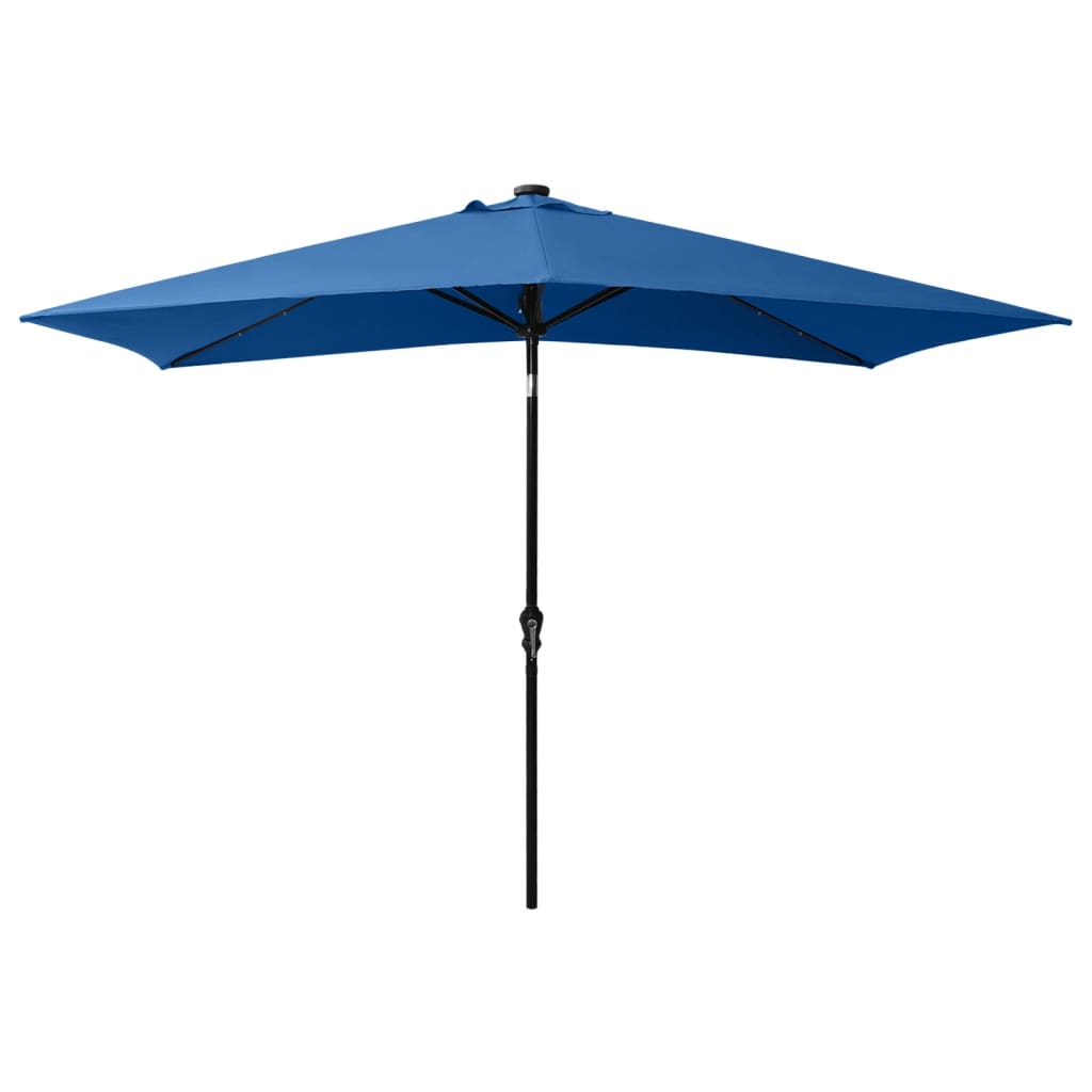 Ombrellone a Sbalzo con Palo in Acciaio e LED Azzurro 2x3 m - homemem39