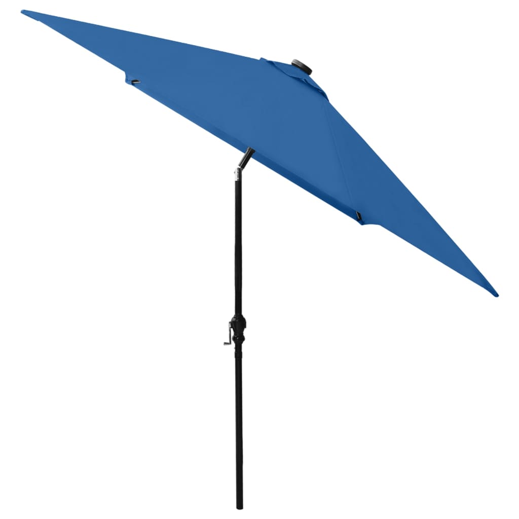 Ombrellone a Sbalzo con Palo in Acciaio e LED Azzurro 2x3 m - homemem39