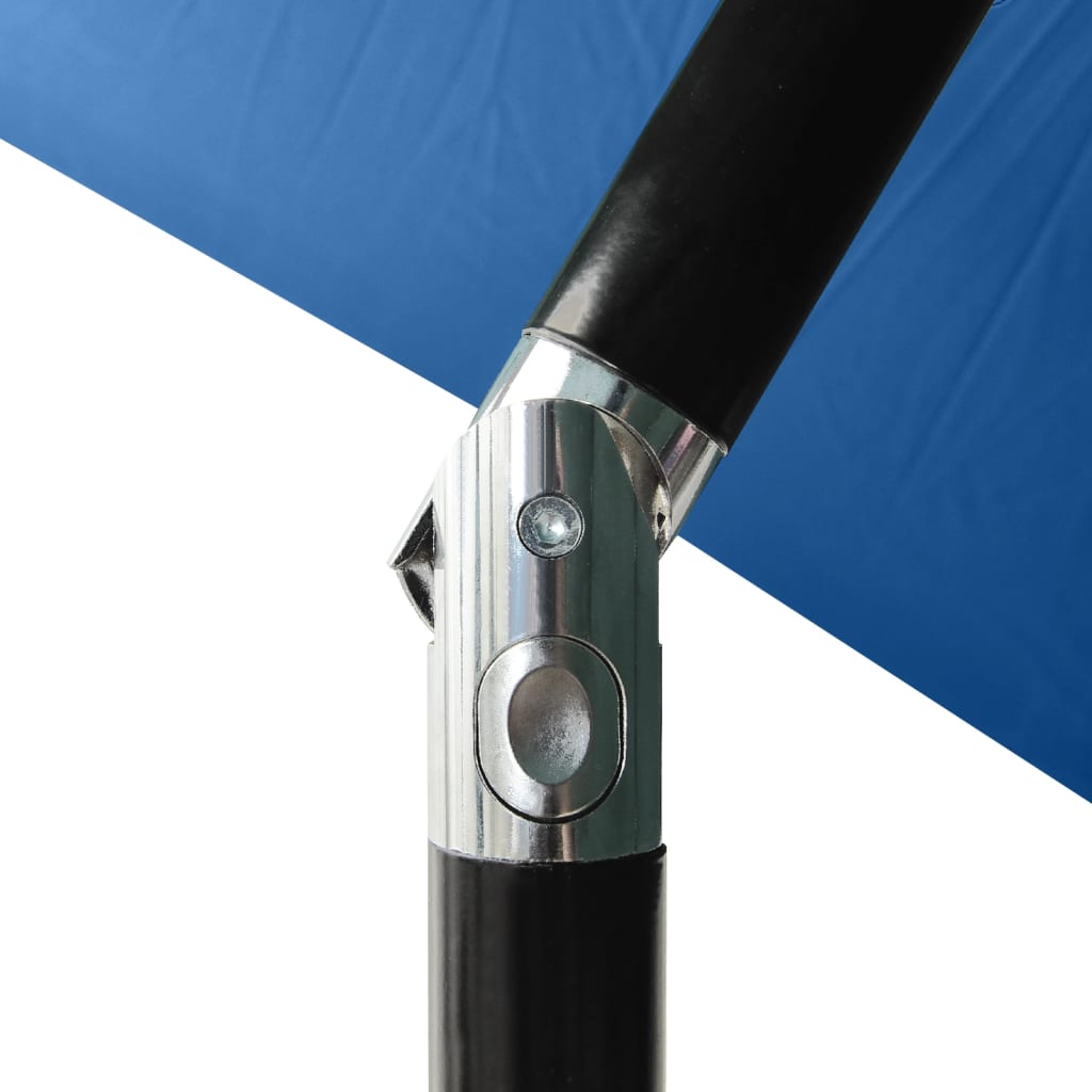 Ombrellone a Sbalzo con Palo in Acciaio e LED Azzurro 2x3 m - homemem39