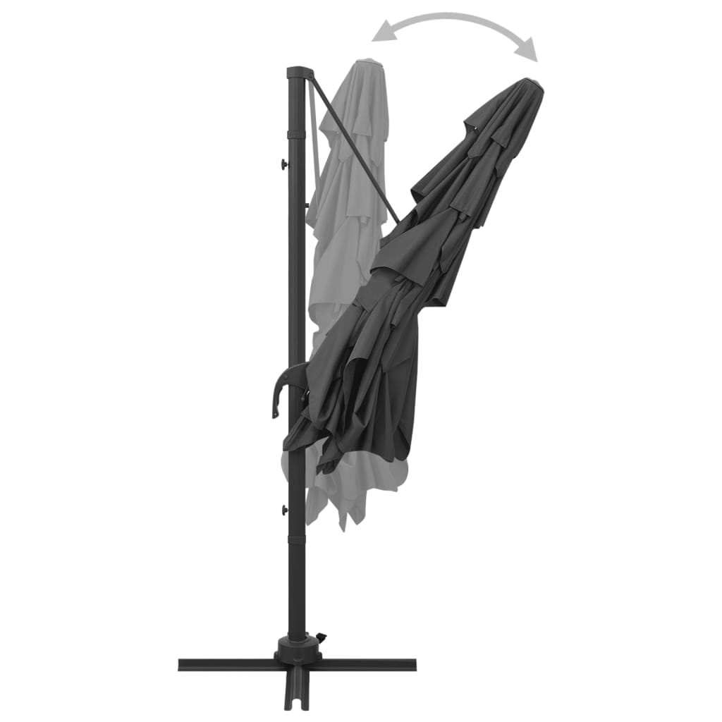 Ombrellone a 4 Livelli Palo in Alluminio 250x250 cm Antracite - homemem39