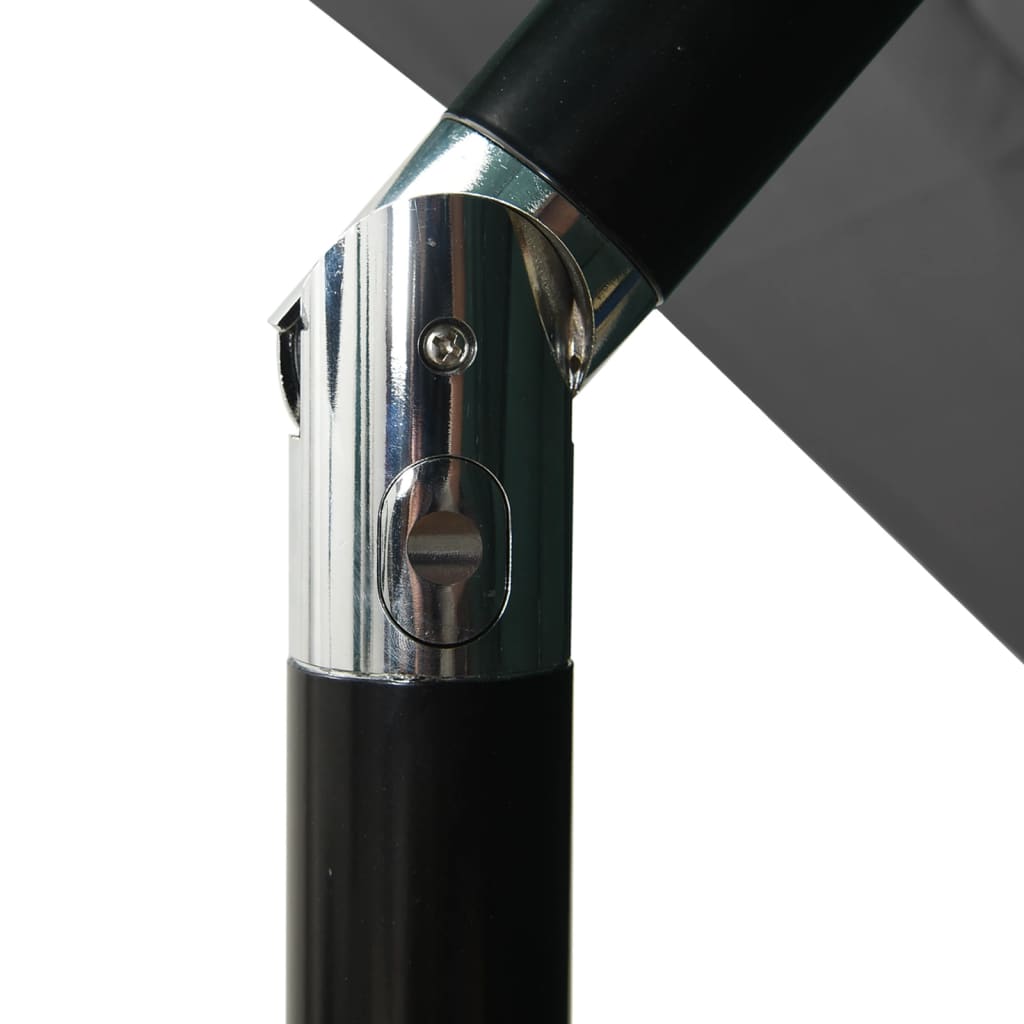 Ombrellone a 3 Livelli con Palo in Alluminio Antracite 2,5x2,5m - homemem39