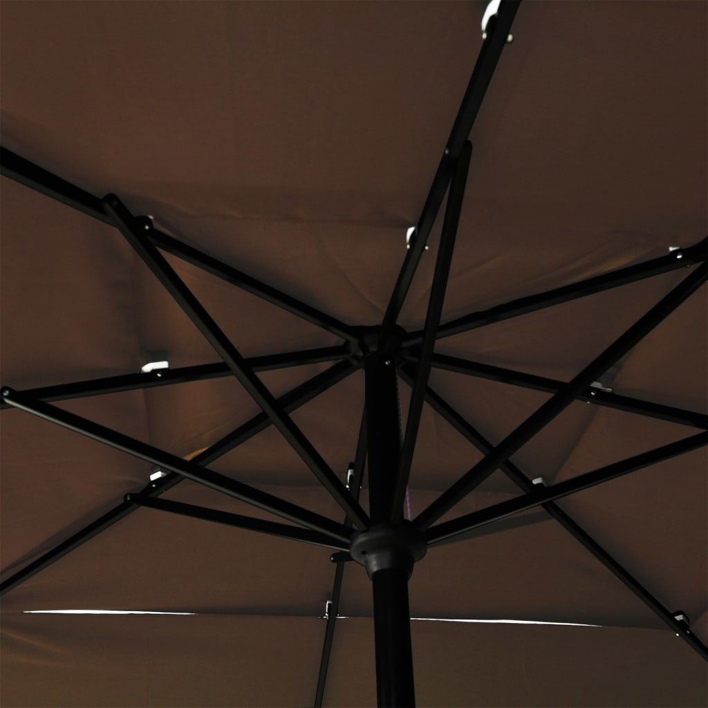 Ombrellone a 4 Livelli con Palo in Alluminio Talpa 2,5x2,5 m - homemem39