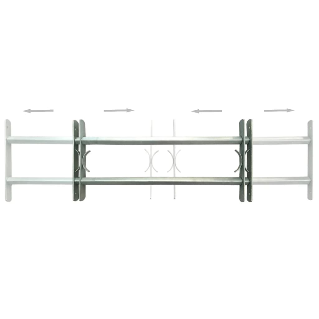 Grate per Finestre Regolabili 2 pz 1000-1500 mm - homemem39
